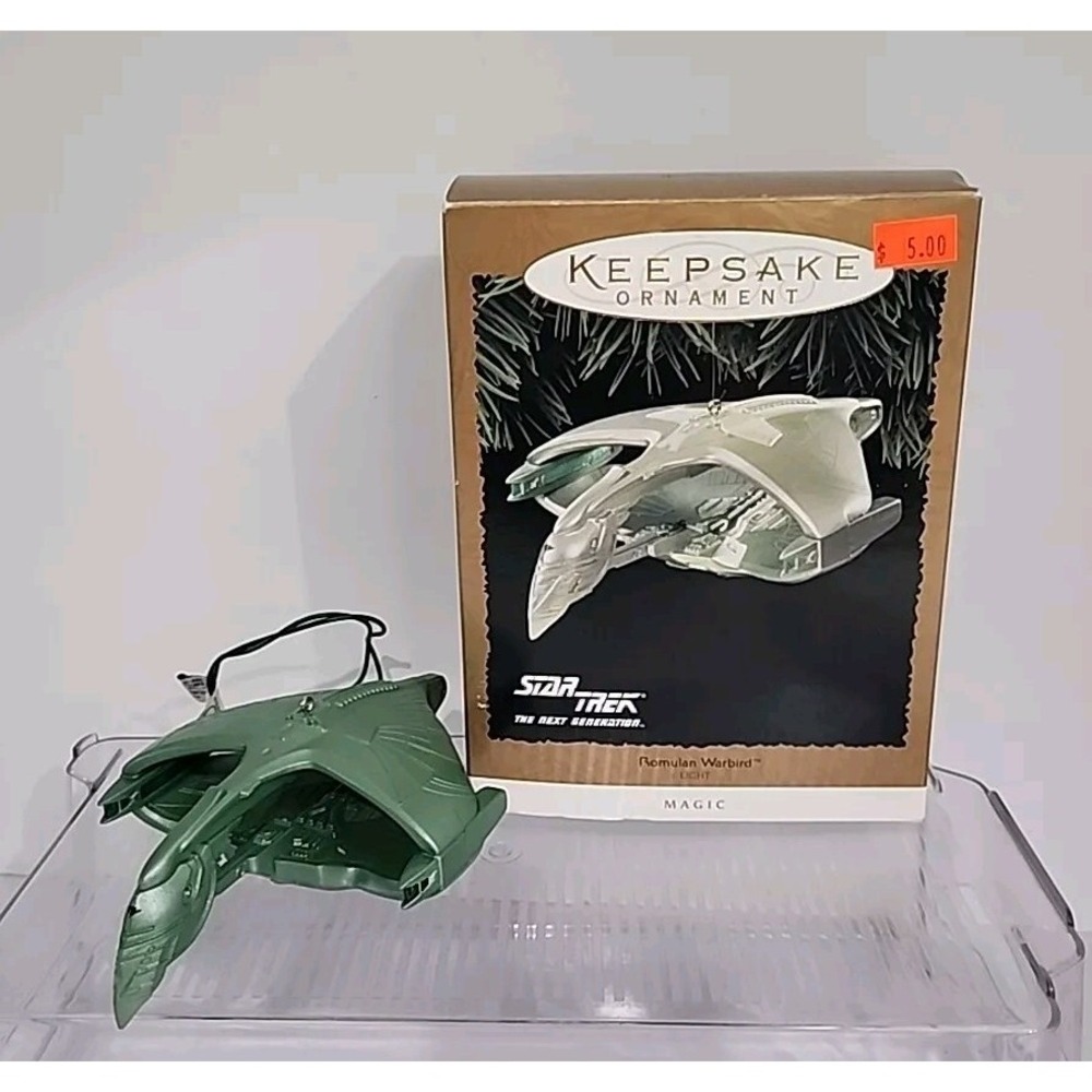 Hallmark 1995 Star Trek TNG Romulan Warbird Keepsake Ornament Light QXI7267